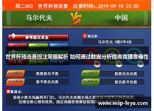 世界杯预选赛投注策略解析 如何通过数据分析提高竞猜准确性